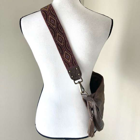 Sundance Brown Leather Saddle Bag Handbag - Picture 7 of 15